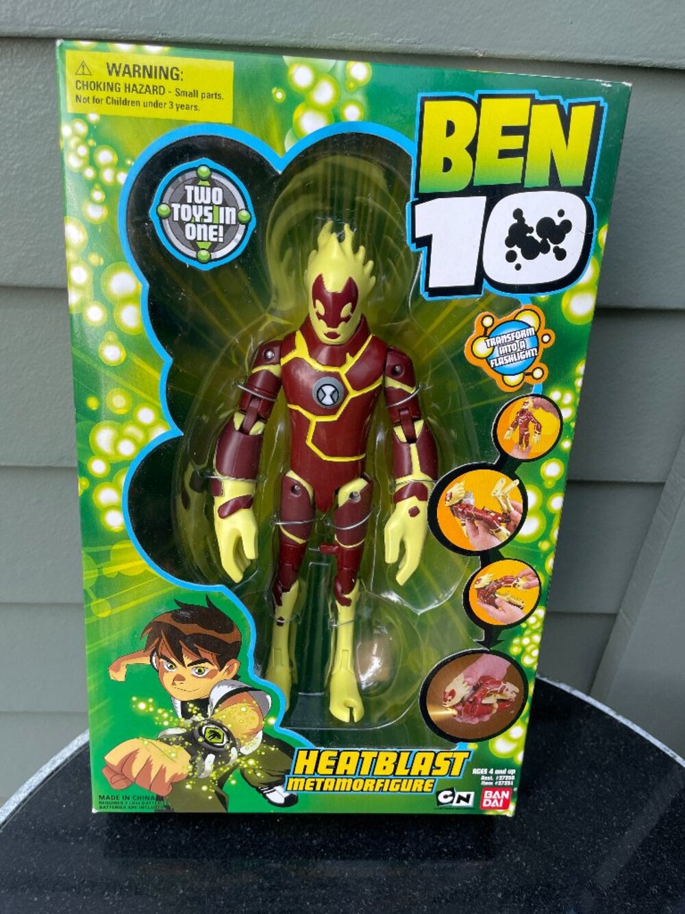 2006 Ben 10 Heatblast Metamorfigure Bandai Factory Sealed Flashlight Figure